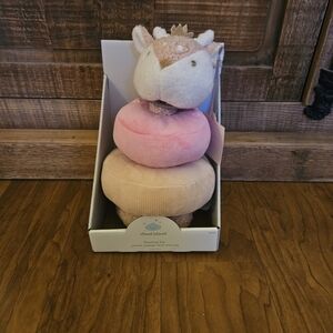 Cloud Island BABY Pink and Cream Plush Stacking Toy